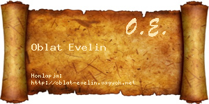 Oblat Evelin névjegykártya